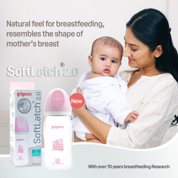 Pigeon Softlatch 2.0 Nursing bottle 240ml - Pink