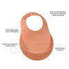 Beaba Silicone Bib - Terracotta
