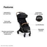 Maxi-Cosi Eva 3 Automatic Fold Compact Stroller 0-4 Years Essential Black Champagne