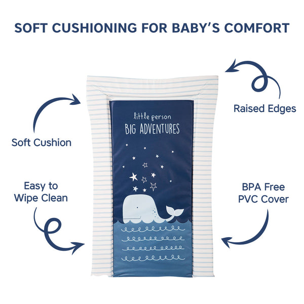 Hopop Soft Cushioned Baby Changing Mat - Whale