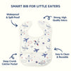 HopopEasy-Clean Waterproof Baby Apron Bib with Crumb Catcher Asorted
