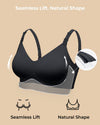 Momcozy YN21 Ultra Soft Seamless Nursing Bra 3 Pack L Black Beige Cream