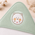 Babiano Teddy Bear Baby Hooded Towel – White & Sea Green
