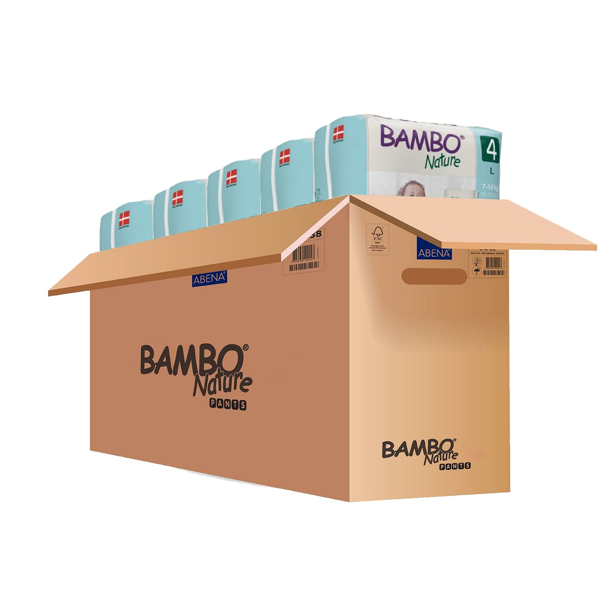 Bambo Nature Pants Size 4 Monthly Box – 100 Diapers | 7–12 kg