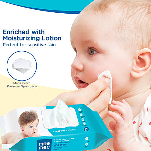 Mee Mee Caring Baby Wet Wipes, 24 pcs