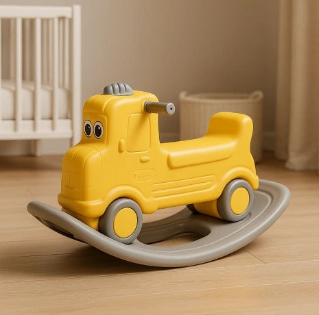 Playgro Wagon Rock-N-Ride 29.5 × 14.5 × 17.5 Inch – Yellow