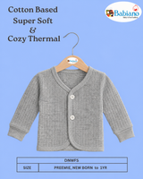 Babiano Cotton-Based Thermal Front-Open Full Sleeves Vest