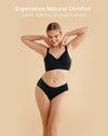 Momcozy YN21 Ultra Soft Seamless Nursing Bra 3 Pack L Black Beige Cream