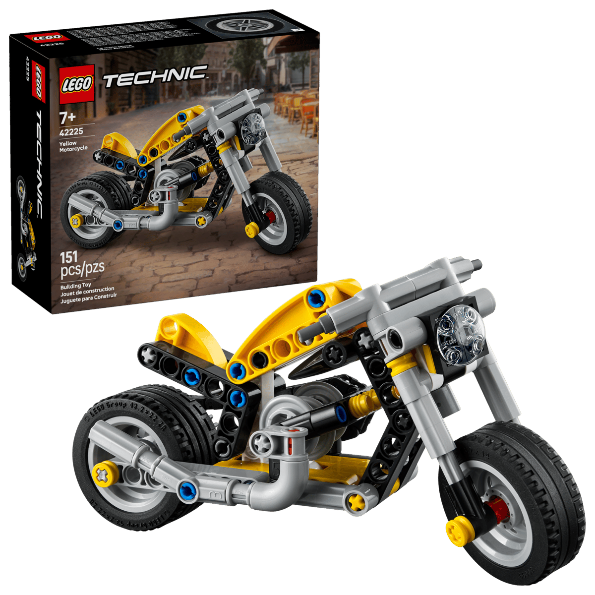 LEGO Technic Yellow Motorcycle 151 Pieces Yellow