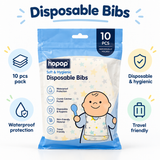 Hopop Disposable Baby Bibs Standard Size Multicolour