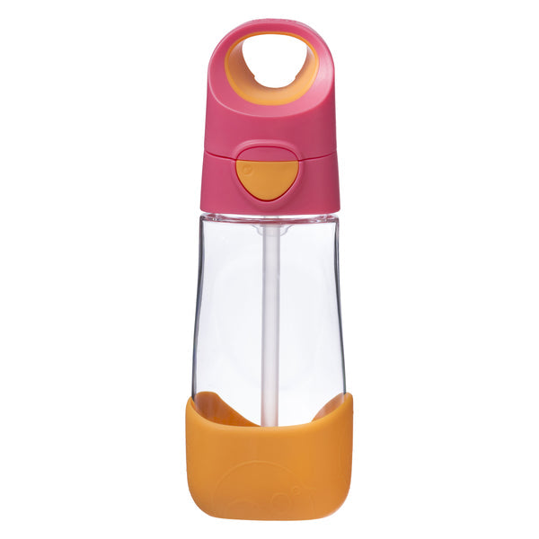 B Box Tritan Straw Drink Bottle 450Ml - Strawberry Shake Pink Orange