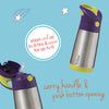 B Box Insulated Straw Sipper Drink Water Bottle 350Ml - Strawberry Shake Pink Orange