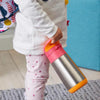B Box Insulated Straw Sipper Drink Water Bottle 350Ml - Strawberry Shake Pink Orange