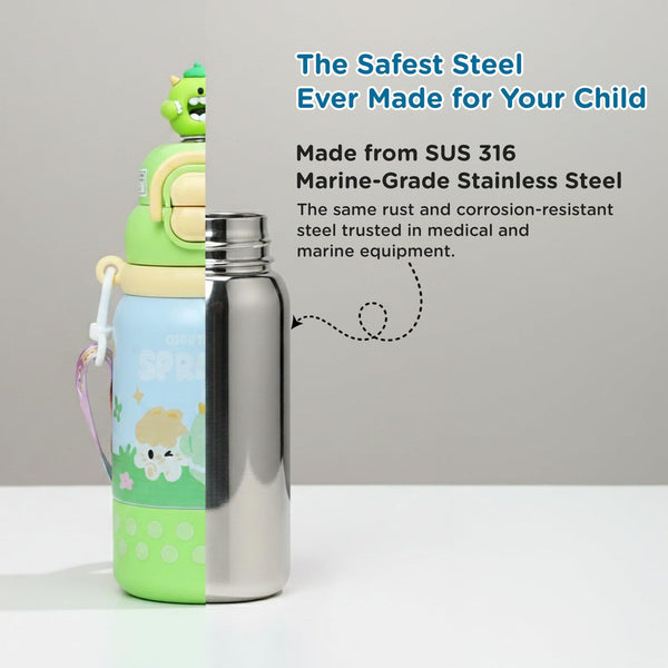 Mee Mee Oasis Sip Kids Insulated Water Bottle 460ml – Green