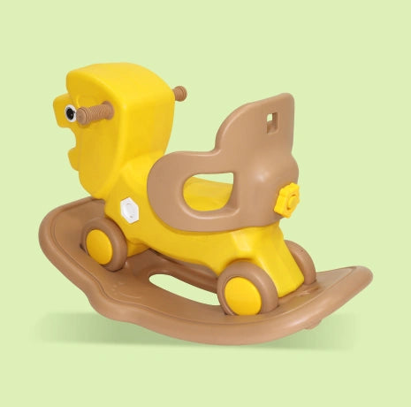 Playgro Leo Rock-N-Ride 28.75 × 14.5 × 17.5 Inch – Yellow & Brown