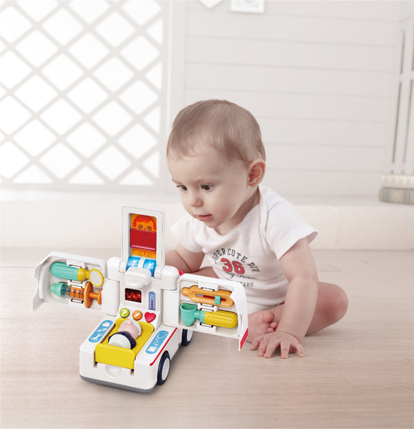 Hola Toy Ambulance with Lights & Sounds 20 x 11 x 15 cm Multicolor