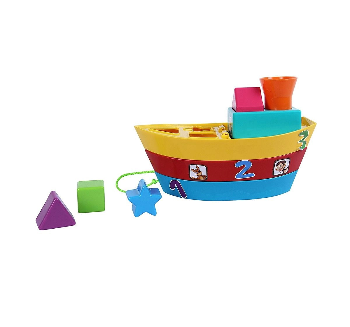 Giggles Stack A Boat Stacking & Shape Sorting Toy 12M+ – Multicolor