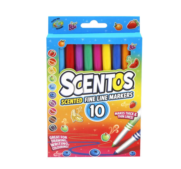 Scentos 10 Asst Fine Line Markers