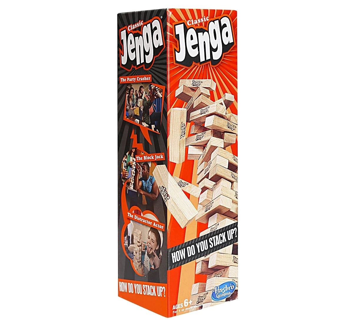 Hasbro Gaming Classic Jenga 54-Block Stacking Game 6Y+ – Natural Wood