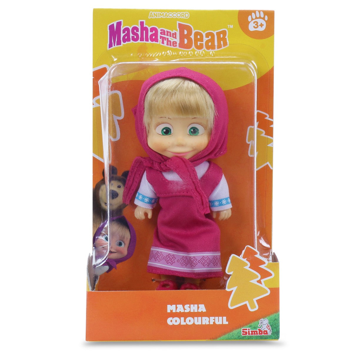 Simba Masha and the Bear Colourful Masha Doll 12cm 3Y+ – Red