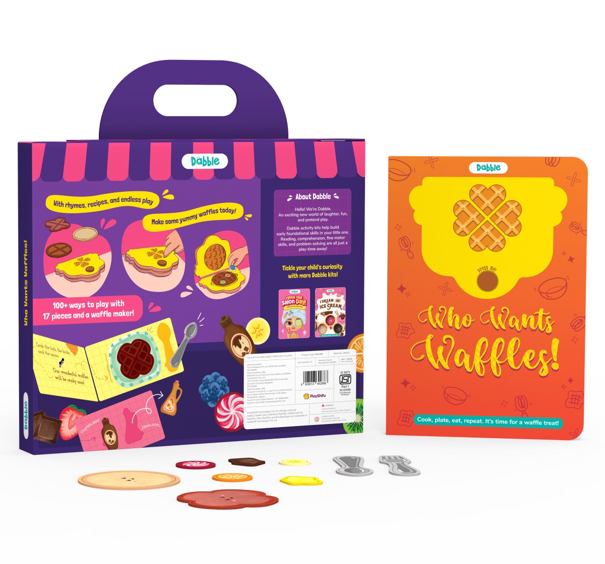 Dabble Kitchen Playset for Pretend Play Who Wants Waffles