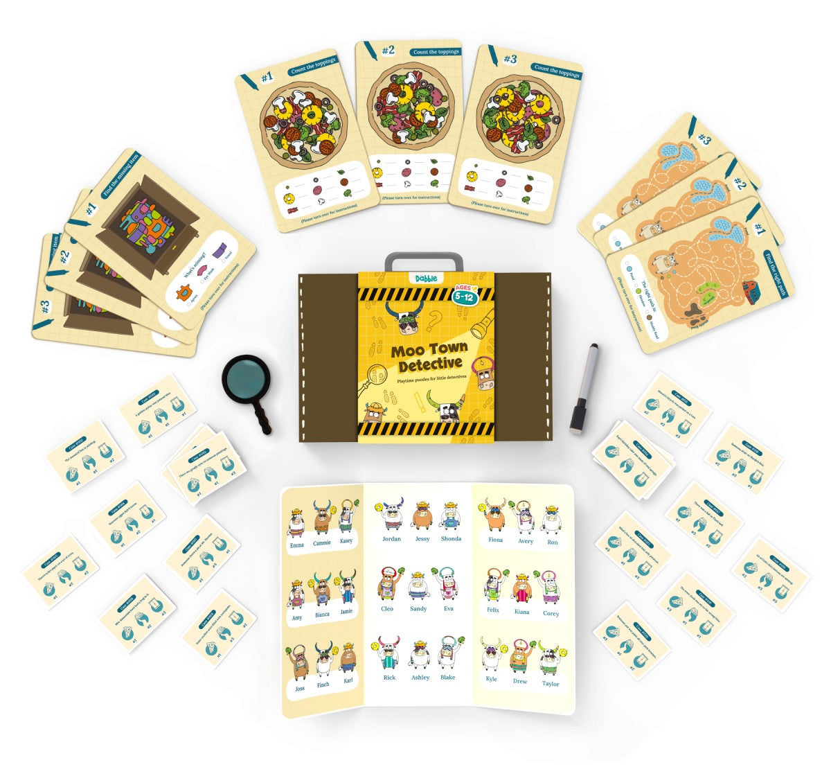 Dabble Moo Town Detective Game One Size Multicolour