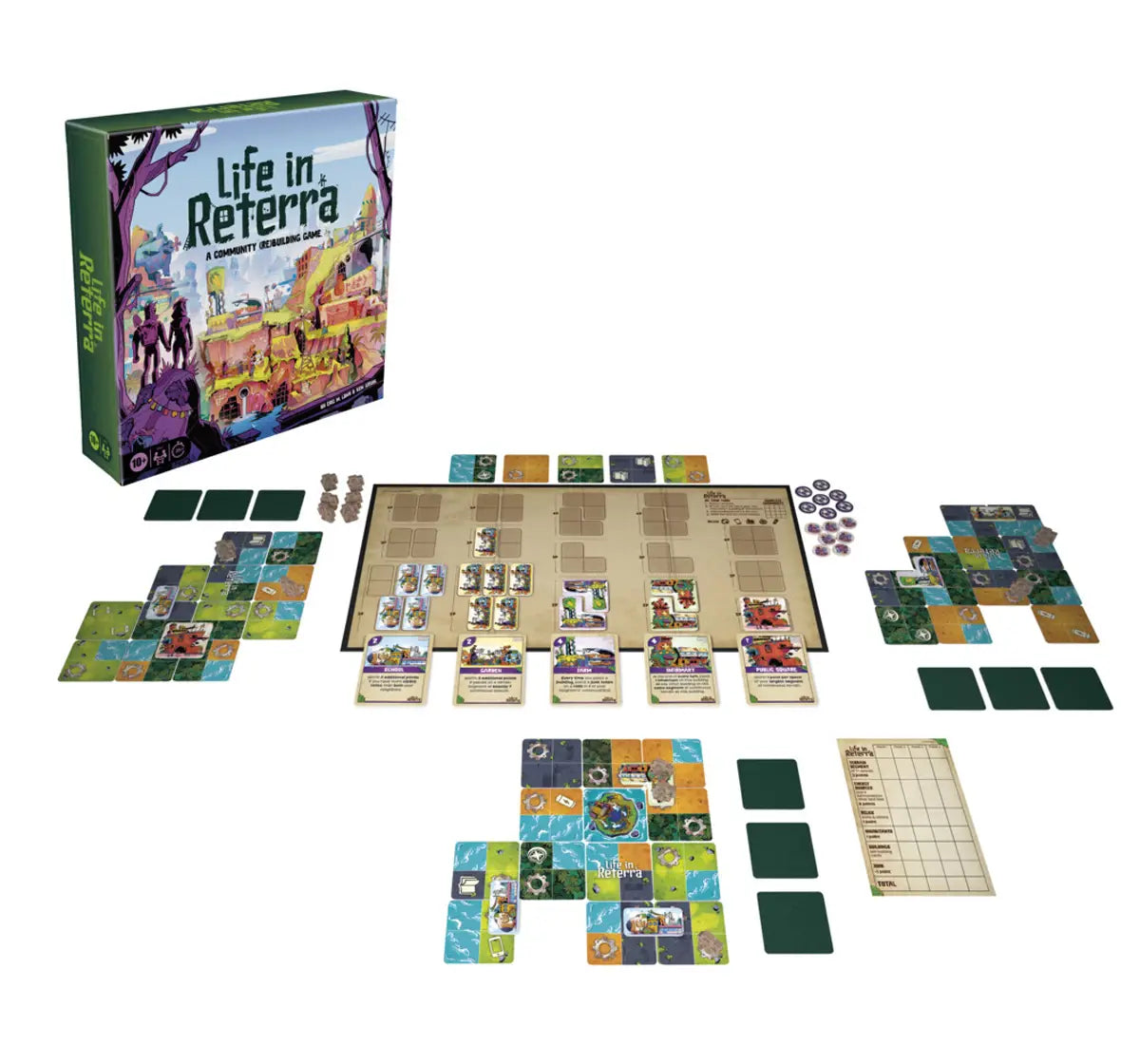 Hasbro Gaming Life in Reterra Tile-Laying Strategy Board Game 10Y+ Multicolor