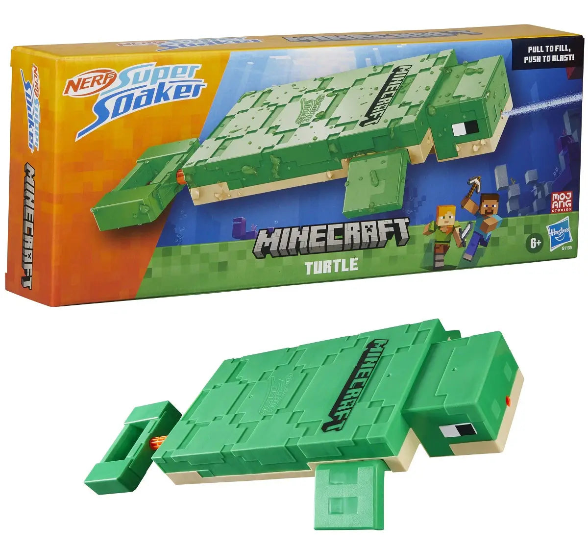 Nerf Super Soaker Minecraft Turtle Water Blaster 6Y+ – Multicolor