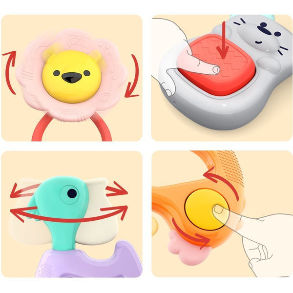 HOLA Animal Orchestra Baby Rattle Set 318B-B – Musical Sensory Toys