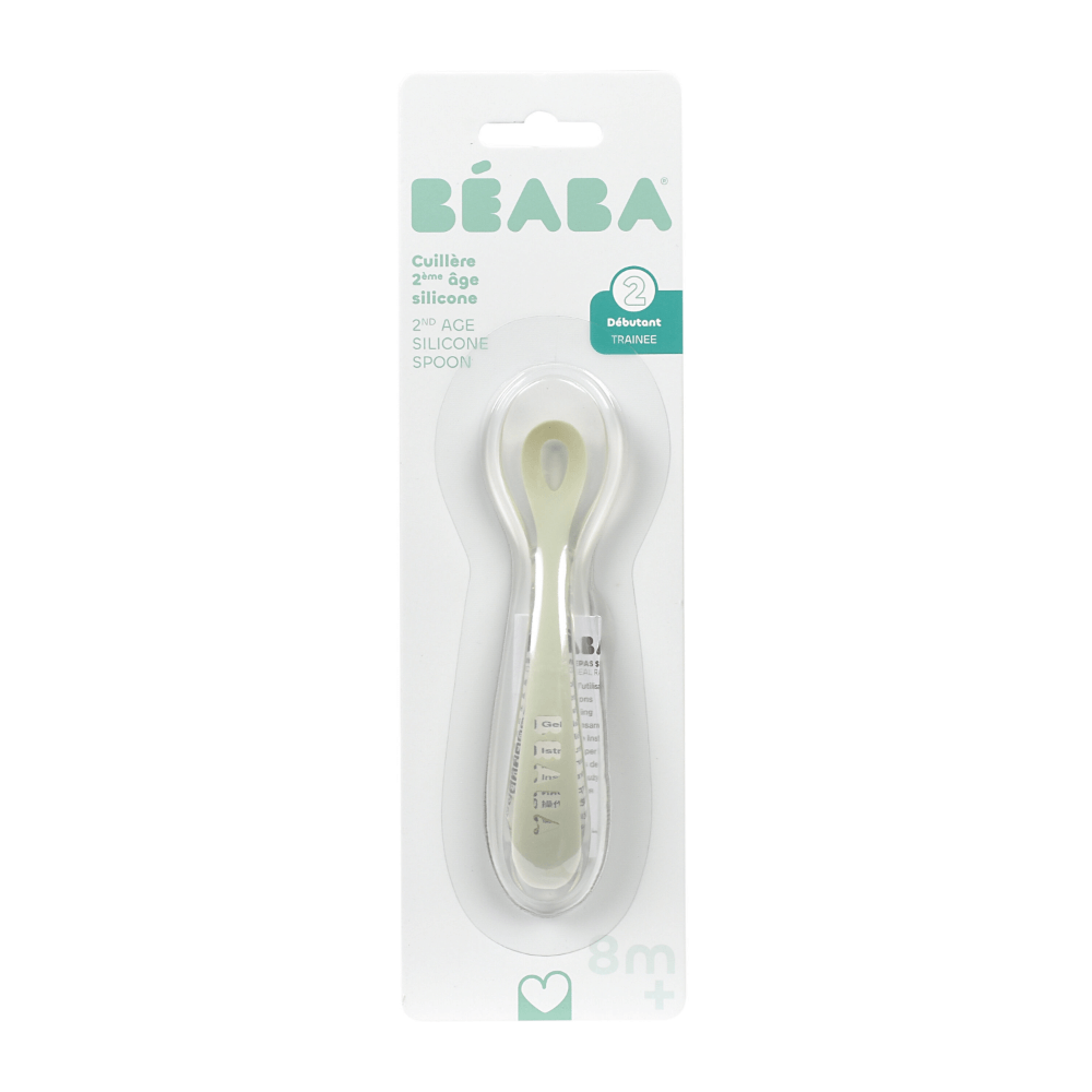 Beaba 2nd Stage Silicone Spoon - Misty Green