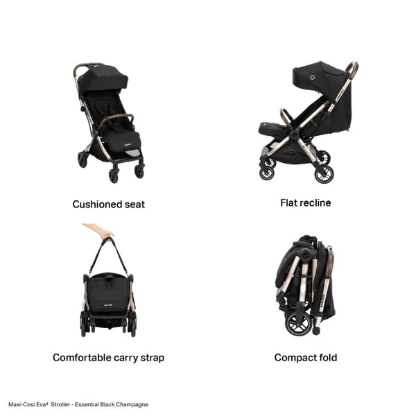 Maxi Cosi Eva 3 - Essential Black