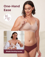 Momcozy YN21 Ultra Soft Seamless Nursing Bra - S - Beige