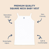 Hopop Girls’ Sleeveless Cotton Camisole Vest - 1-2 Years to 9-10 Years - White