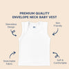 Hopop Envelope Neck Sleeveless Cotton Vest - White