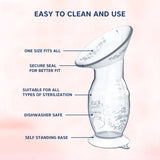 Hopop Natural Fit Silicone Manual Breast Pump Milk Saver One Size – Clear