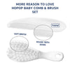 Hopop Soft Bristles Baby Comb & Brush Set - White