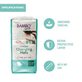 Bambo Nature Disposable Changing Mats 60 × 60 cm – Pack of 10