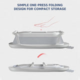 Hopop Deluxe Foldable Baby Bath Tub 80 x 50 x 12 cm Grey
