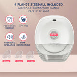 Hopop Hands-Free Electric Breast Pump Wearable Rechargeable – White
