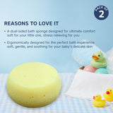 Hopop Soft & Gentle Baby Bath Sponge Pack of 2 Newborn+ – Assorted