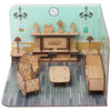 Webby Diy Build & Paint Living Room With Furniture Wooden Dollhouse