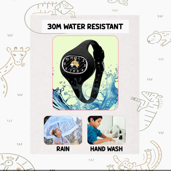 Spiky ALIEN Unique Oval Stylish Analog Kids Watch - Black