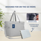 Hopop Tote Diaper Bag with Changing Mat One Size – Fern