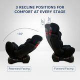 Hopop Joyride Baby Car Seat for 0 to 7 Years - Black