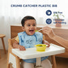 HopopEasy-Clean Waterproof Baby Bib with Food Catcher Pocket Asorted