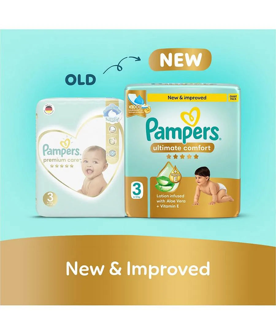 Pampers Ultimate Comfort Tape Style Diapers Size 3 6–10kg 62 Pcs