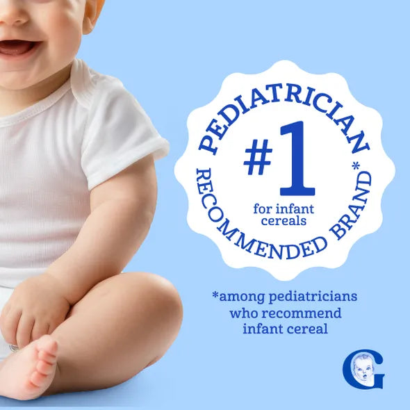 Gerber Powerblend Probiotic Cereal Oatmeal Lentil Peach Apple – 8+ Months
