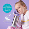 B Box Insulated Straw Sipper Drink Water Bottle 500Ml - Emerald Forest Green