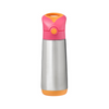 B Box Insulated Straw Sipper Drink Water Bottle 500Ml - Strawberry Shake Pink Orange