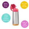 B Box Insulated Straw Sipper Drink Water Bottle 500Ml - Strawberry Shake Pink Orange